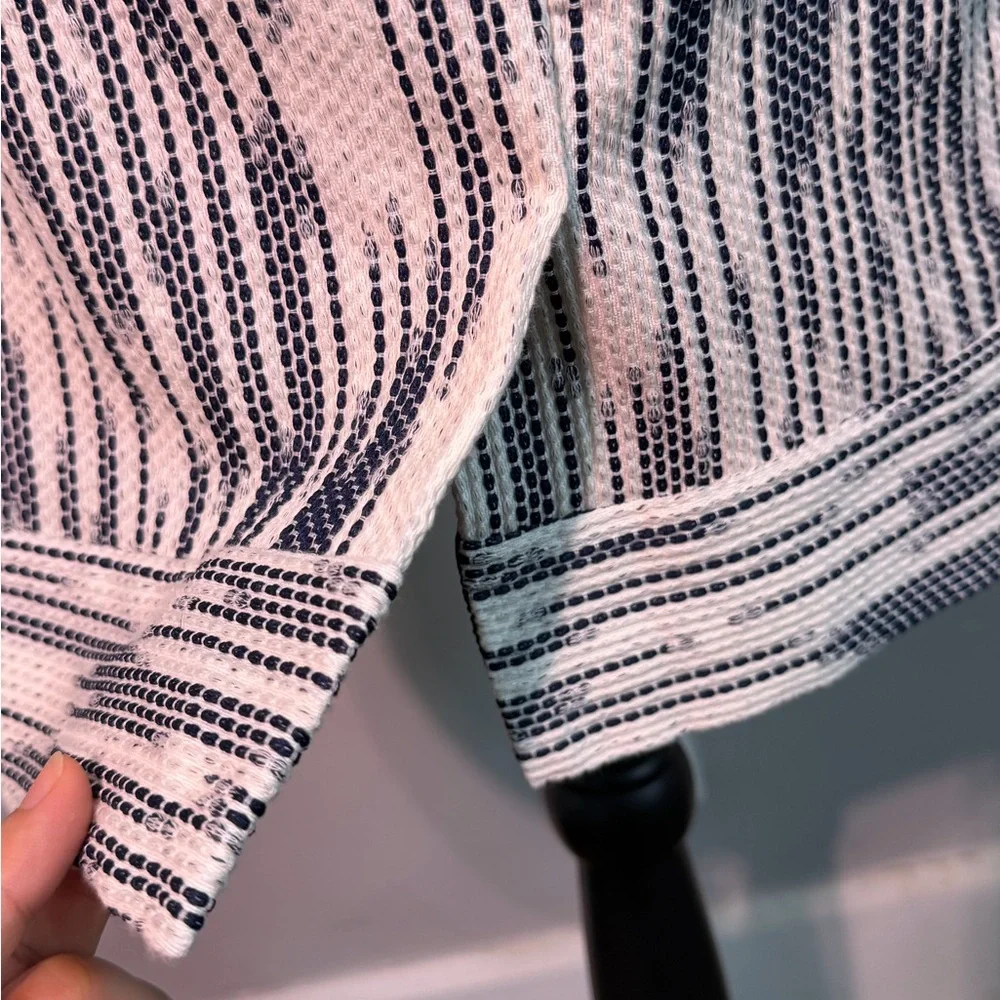 J.Crew Straight Italian Tweed Dress (Sheath Dress) Size 2 Navy Blue/White - Picture 5 of 8